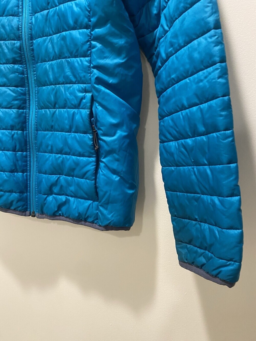 Merrell Women's Puffer Jacket Teal, Primaloft Full Zip, Quilted Zip-In Pockets - Picture 4 of 8
